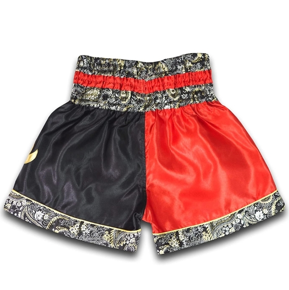 Muay Thai Shorts, Large, RED, BLACK, BLUE AND GOLD, LARGE, THAIBOXING - Picture 2 of 2